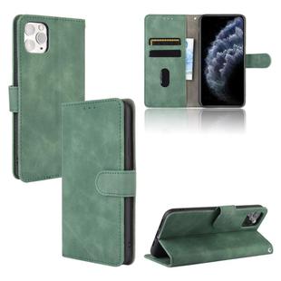 For iPhone 12 mini Solid Color Skin Feel Magnetic Buckle Horizontal Flip Calf Texture PU Leather Case with Holder & Card Slots & Wallet(Green)