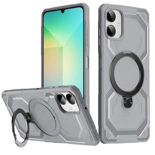 For Samsung Galaxy A06 4G Frosted MagSafe Holder Phone Case(Grey)