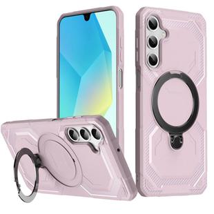 For Samsung Galaxy A15 5G / 4G Frosted MagSafe Holder Phone Case(Pink)