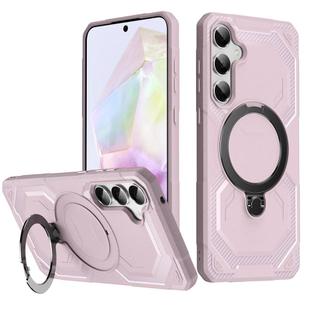 For Samsung Galaxy A35 5G Frosted MagSafe Holder Phone Case(Pink)