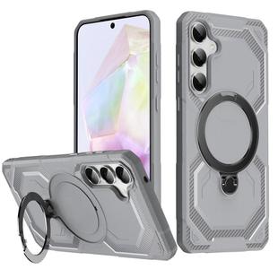 For Samsung Galaxy A55 5G Frosted MagSafe Holder Phone Case(Grey)
