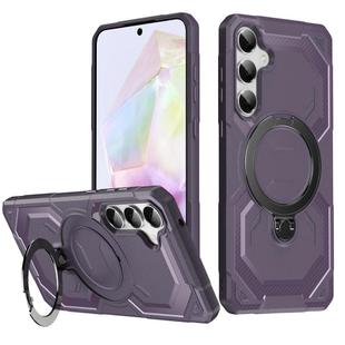 For Samsung Galaxy A55 5G Frosted MagSafe Holder Phone Case(Purple)