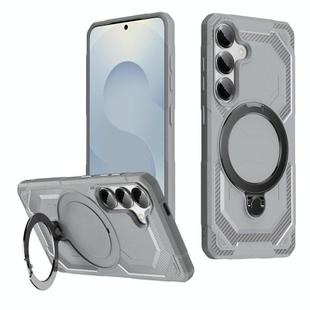 For Samsung Galaxy S25 5G Frosted MagSafe Holder Phone Case(Grey)