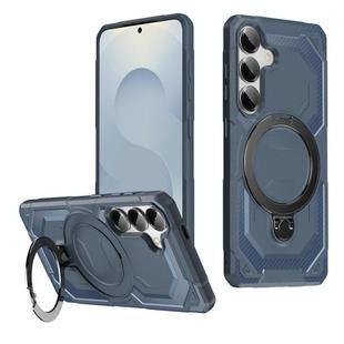For Samsung Galaxy S24+ 5G Frosted MagSafe Holder Phone Case(Blue)