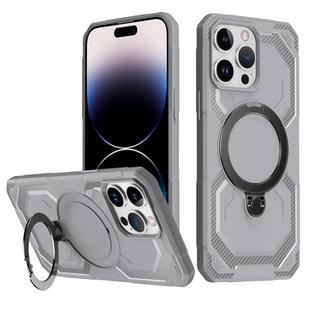 For iPhone 13 Pro Max Frosted MagSafe Holder Phone Case(Grey)