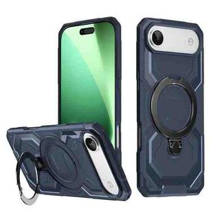 For iPhone 17 Air Frosted MagSafe Holder Phone Case(Blue)