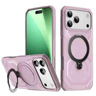 For iPhone 17 Pro Max Frosted MagSafe Holder Phone Case(Pink)