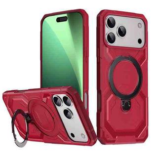 For iPhone 17 Pro Max Frosted MagSafe Holder Phone Case(Red)