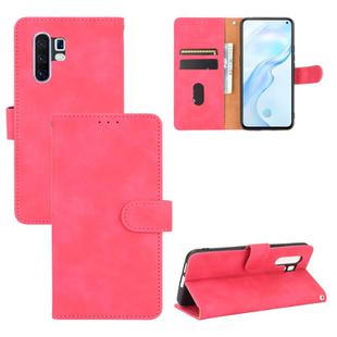 For Vivo X30 Pro Solid Color Skin Feel Magnetic Buckle Horizontal Flip Calf Texture PU Leather Case with Holder & Card Slots & Wallet(Rose Red)