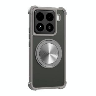For Xiaomi 15 CD Texture 360 Degree Rotating Holder MagSafe Phone Case(Grey)