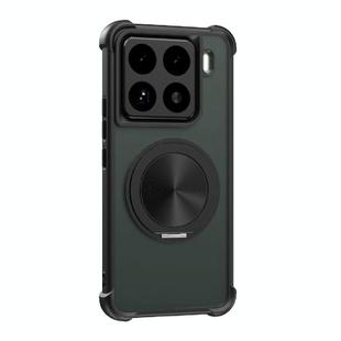 For Xiaomi 15 Pro CD Texture 360 Degree Rotating Holder MagSafe Phone Case(Black)