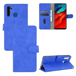 For Blackview A80 Pro Solid Color Skin Feel Magnetic Buckle Horizontal Flip Calf Texture PU Leather Case with Holder & Card Slots & Wallet(Blue)