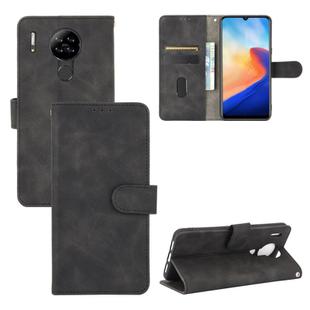 For Blackview A80 Solid Color Skin Feel Magnetic Buckle Horizontal Flip Calf Texture PU Leather Case with Holder & Card Slots & Wallet(Black)