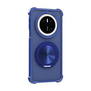 For Huawei Mate 70 CD Texture 360 Degree Rotating Holder MagSafe Phone Case(Blue)