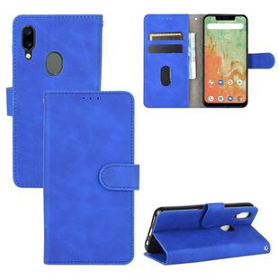 For UMIDIGI A3X Solid Color Skin Feel Magnetic Buckle Horizontal Flip Calf Texture PU Leather Case with Holder & Card Slots & Wallet(Blue)