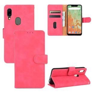 For UMIDIGI A3X Solid Color Skin Feel Magnetic Buckle Horizontal Flip Calf Texture PU Leather Case with Holder & Card Slots & Wallet(Rose Red)