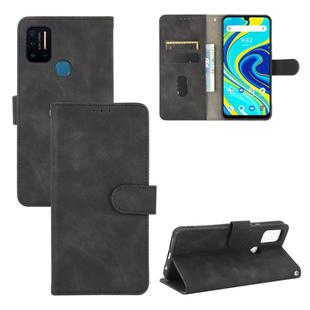 For UMIDIGI A7 Pro Solid Color Skin Feel Magnetic Buckle Horizontal Flip Calf Texture PU Leather Case with Holder & Card Slots & Wallet(Black)