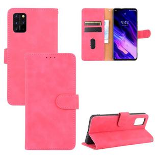 For UMIDIGI S5 Pro Solid Color Skin Feel Magnetic Buckle Horizontal Flip Calf Texture PU Leather Case with Holder & Card Slots & Wallet(Rose Red)