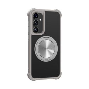 For Samsung Galaxy S23+ 5G CD Texture 360 Degree Rotating Holder MagSafe Phone Case(Grey)