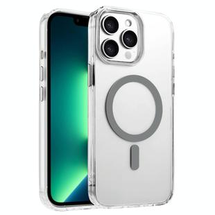 For iPhone 13 Pro Max High Transparency TPU Hybrid PC MagSafe Magnetic Phone Case(Grey)