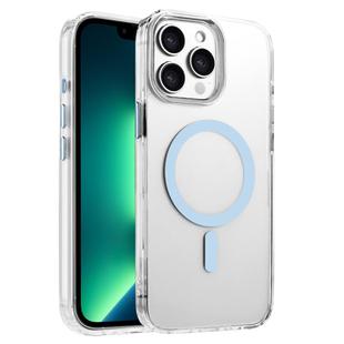 For iPhone 13 Pro Max High Transparency TPU Hybrid PC MagSafe Magnetic Phone Case(Sky Blue)