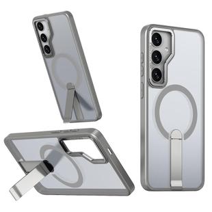 For Samsung Galaxy S23 FE 5G Star Shine Series TPU + PC MagSafe Phone Case with Fold Holder(Grey)