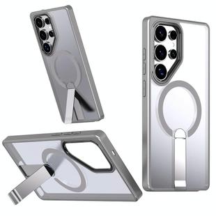 For Samsung Galaxy S25 Ultra 5G Star Shine Series TPU + PC MagSafe Phone Case with Fold Holder(Grey)