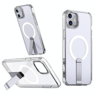 For iPhone 12 mini Star Shine Series TPU + PC MagSafe Phone Case with Fold Holder(Transparent)