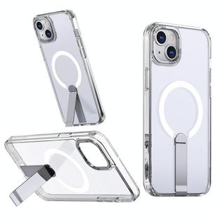 For iPhone 13 mini Star Shine Series TPU + PC MagSafe Phone Case with Fold Holder(Transparent)