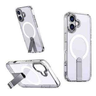 For iPhone 17 Star Shine Series TPU + PC MagSafe Phone Case with Fold Holder(Transparent)