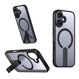 For iPhone 17 Star Shine Series TPU + PC MagSafe Phone Case with Fold Holder(Black)