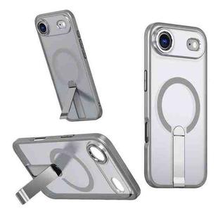 For iPhone 17 Air Star Shine Series TPU + PC MagSafe Phone Case with Fold Holder(Grey)
