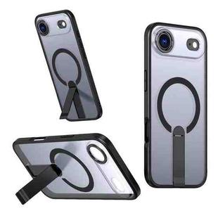 For iPhone 17 Air Star Shine Series TPU + PC MagSafe Phone Case with Fold Holder(Black)