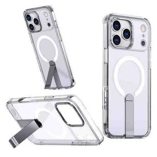 For iPhone 17 Pro Max Star Shine Series TPU + PC MagSafe Phone Case with Fold Holder(Transparent)