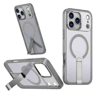 For iPhone 17 Pro Max Star Shine Series TPU + PC MagSafe Phone Case with Fold Holder(Grey)
