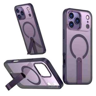 For iPhone 17 Pro Max Star Shine Series TPU + PC MagSafe Phone Case with Fold Holder(Purple)