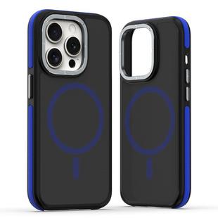 For iPhone 13 Pro Dual-Color Skin Feel MagSafe Phone Case(Black Blue)