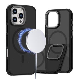 For iPhone 16 Pro Max Dual-Color Skin Feel MagSafe Phone Case(Black)