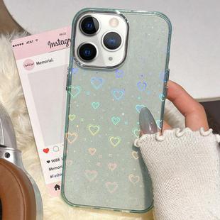 For iPhone 11 Pro Max 3D Heart IMD Hybrid TPU Phone Case(Blue)