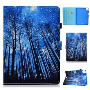 For iPad Air 2022 / 2020 10.9 Colored Drawing Stitching Horizontal Flip Leather Case with Holder & Card Slots & Sleep / Wake-up function(Forest)