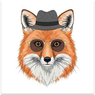 Gentleman Fox Frameless Canvas Decorative Painting Print On Your Demand, Size:80x80cm