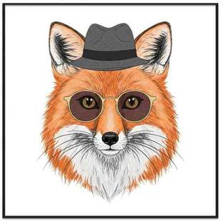 Gentleman Fox Decorative Painting with PS Frame Print On Your Demand, Size:30x30cm