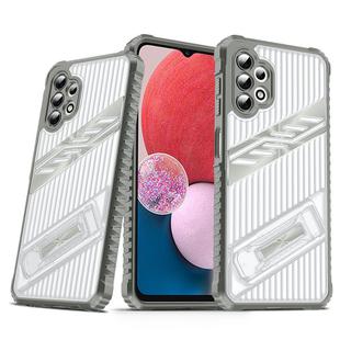 For Samsung Galaxy A13 4G / 5G Plating Holder PC Hybrid TPU Phone Case(Space Gray)