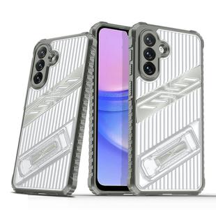 For Samsung Galaxy A14 Plating Holder PC Hybrid TPU Phone Case(Space Gray)