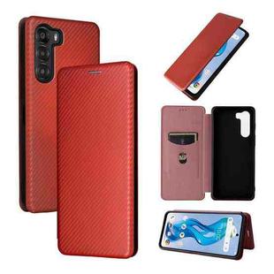 For ZTE Nubia S 5G A403ZT Carbon Fiber Texture Flip Leather Phone Case(Brown)