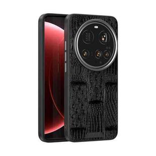 For Xiaomi 15 Ultra ABEEL Beast Pattern 6D Micro-Embossed MagSafe Genuine Leather Phone Case(Black)