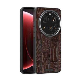 For Xiaomi 15 Ultra ABEEL Beast Pattern 6D Micro-Embossed MagSafe Genuine Leather Phone Case(Brown)