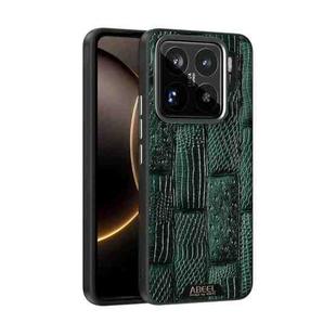 For Xiaomi 15S Pro ABEEL Beast Pattern 6D Micro-Embossed MagSafe Genuine Leather Phone Case(Green)