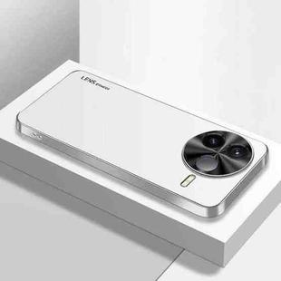 For Redmi K80 AG Frosted Electroplating Acrylic Phone Case(Silver White)