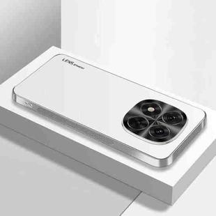 For Redmi Note 14 Pro 5G AG Frosted Electroplating Acrylic Phone Case(Silver White)